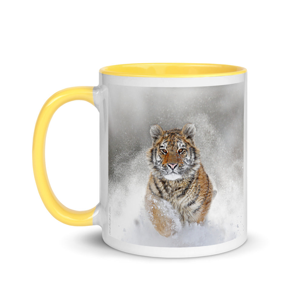 Color Inside 11oz Ceramic Mug - Snow Tiger