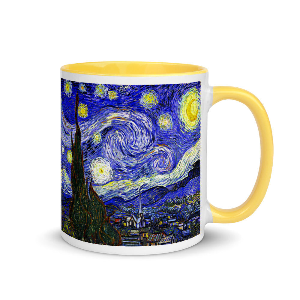 Color Inside 11oz Ceramic Mug - van Gogh: The Starry Night