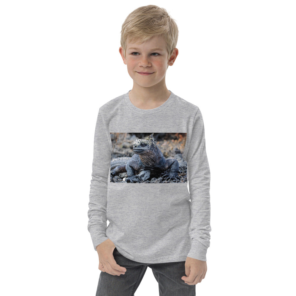 Premium Soft Long Sleeve - Galapagos Blue Marine Iguana