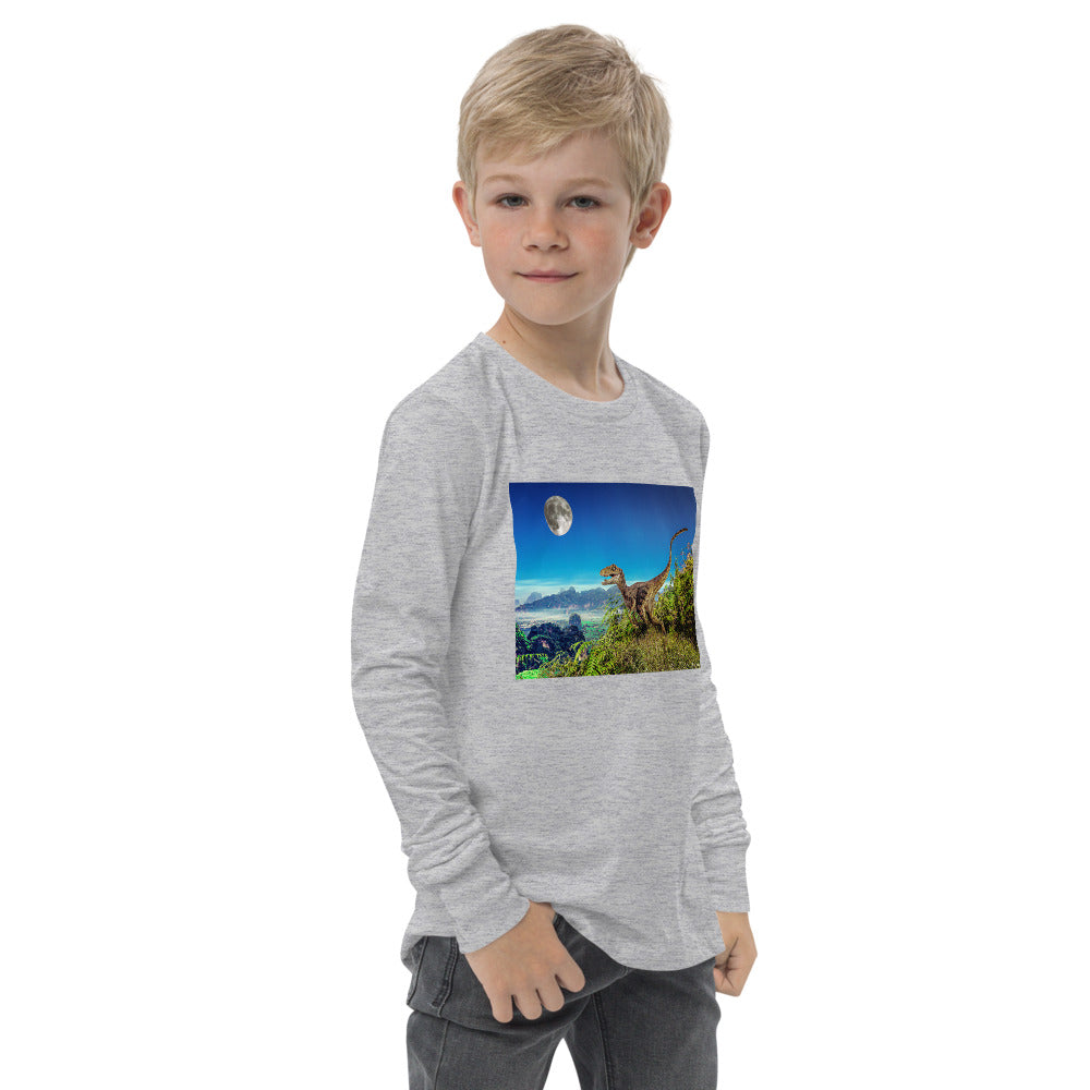 Premium Soft Long Sleeve - Dinosaur & the Moon