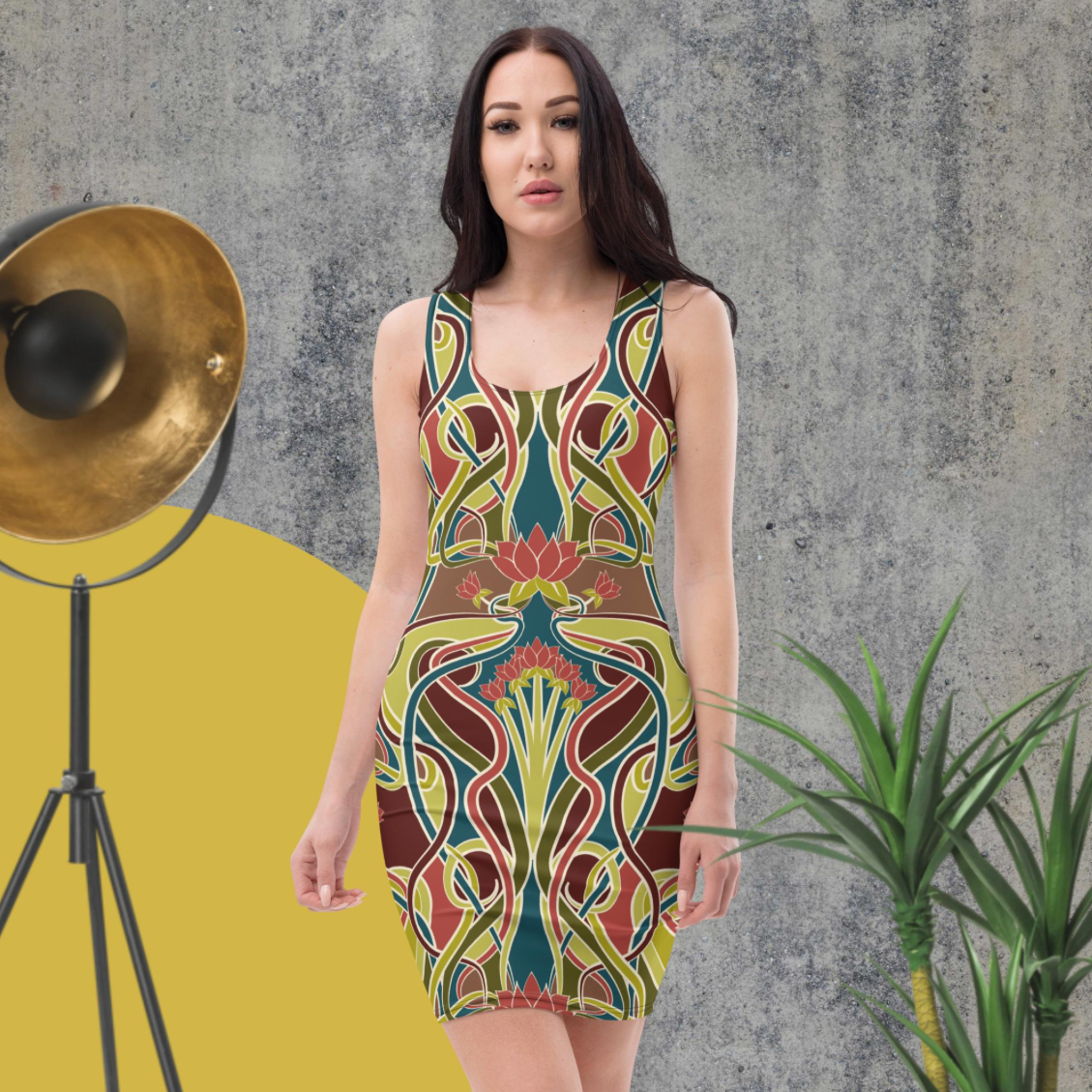 Fitted Dress - Art Nouveau