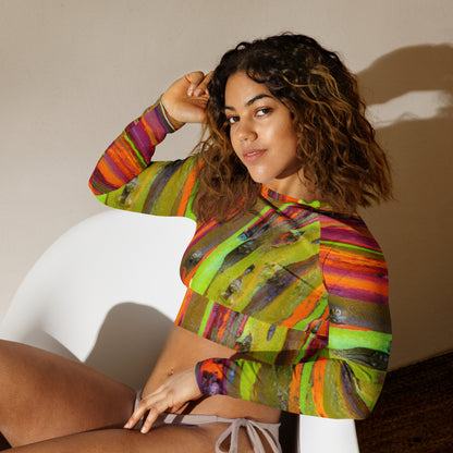 Rainbow Rainforest - Women's Long Sleeve Crop Top