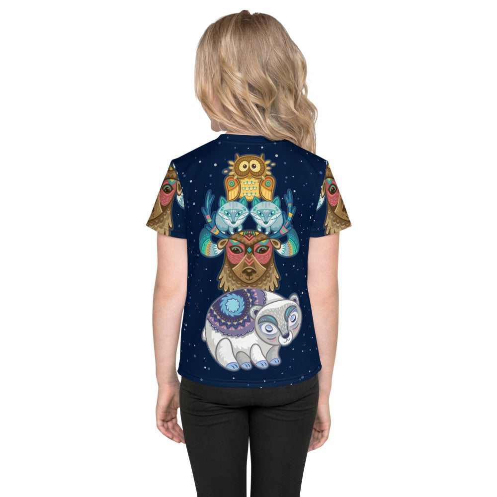 North: Polar Bear & Friends Totem - Premium Stretchy Tee