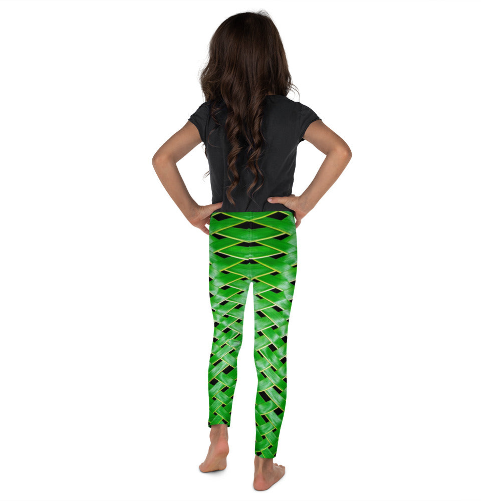 Toddler Leggings - Green Reed Weave