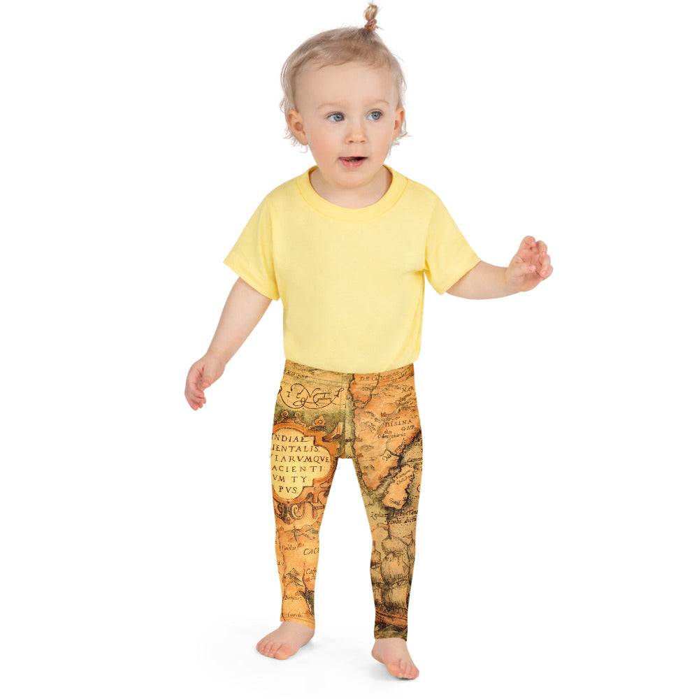 Premium Kid's Leggings - Ancient Map