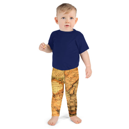 Premium Kid's Leggings - Ancient Map