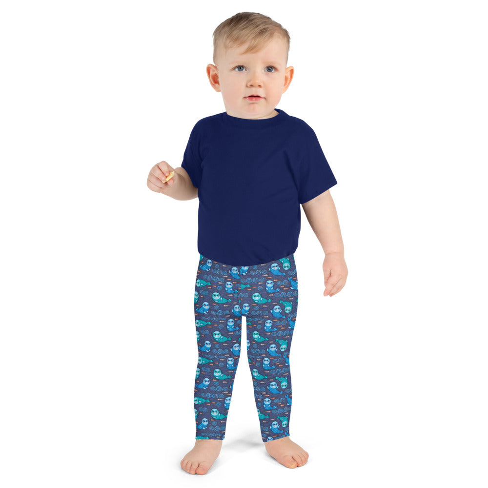 Toddler Leggings - North: Blue Seals