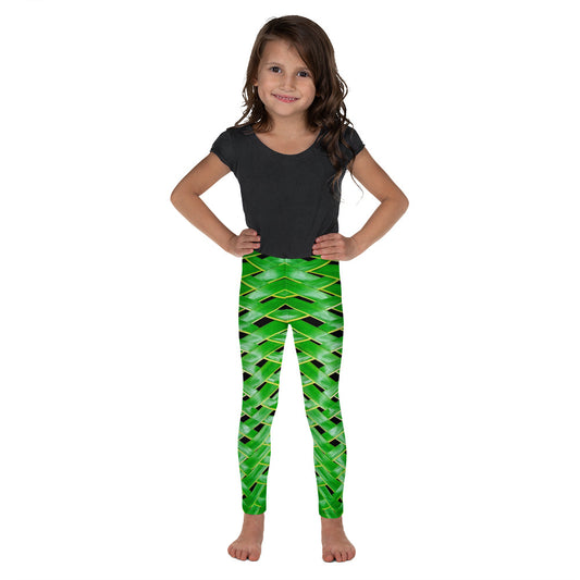 Toddler Leggings - Green Reed Weave