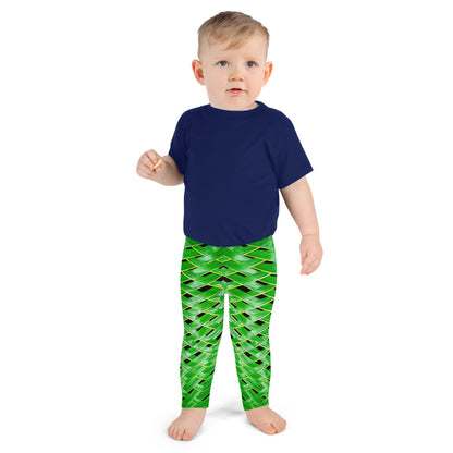 Toddler Leggings - Green Reed Weave
