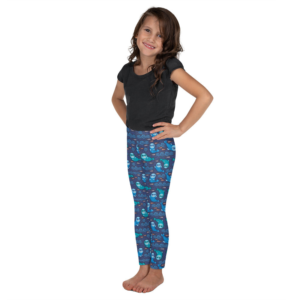 Toddler Leggings - North: Blue Seals