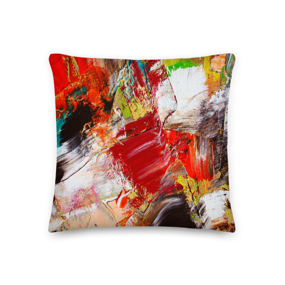 Premium Stuffed Pillow - Abstract Oil
