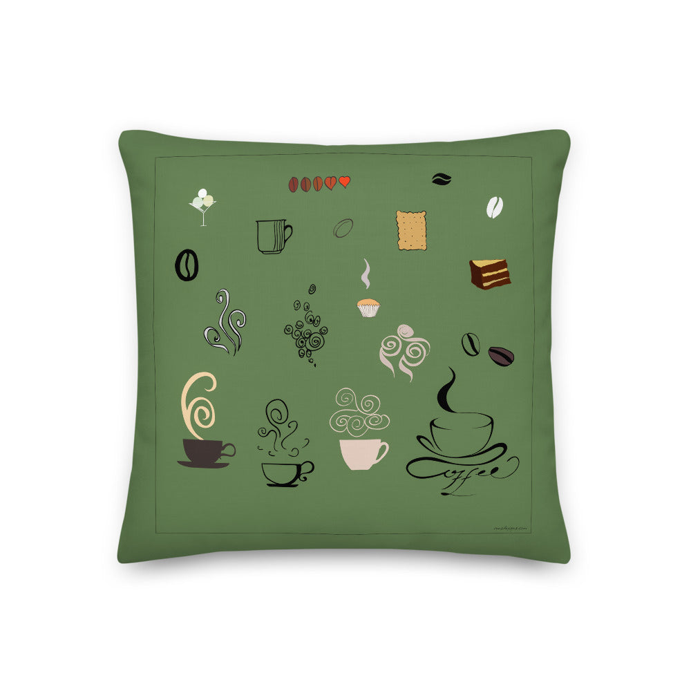 Premium Stuffed Pillow - I'd Like a Grande Caramel Chocolate Latte Please.