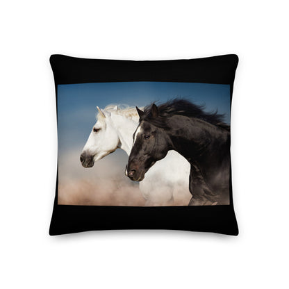 Premium Stuffed Pillow - Wild Horses