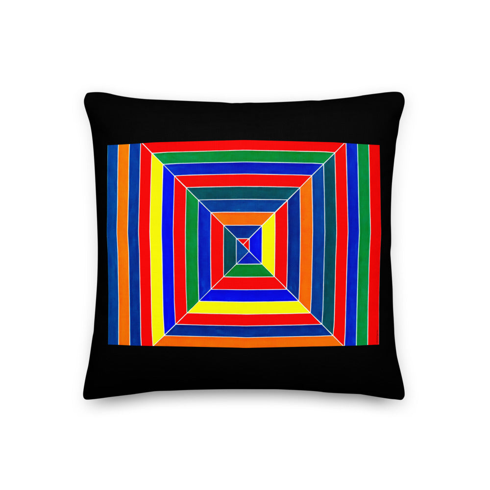 Premium Stuffed Pillow - Abstract Offset Color