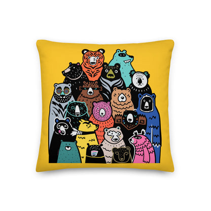 Premium Stuffed Pillow - A Band of Bears