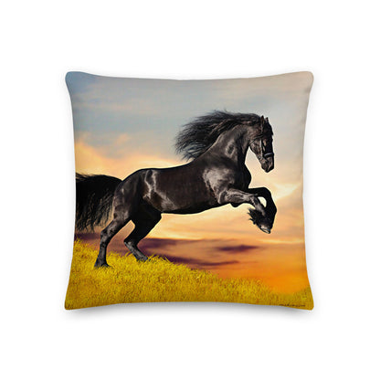Premium Stuffed Pillow - Friesian Lift Off