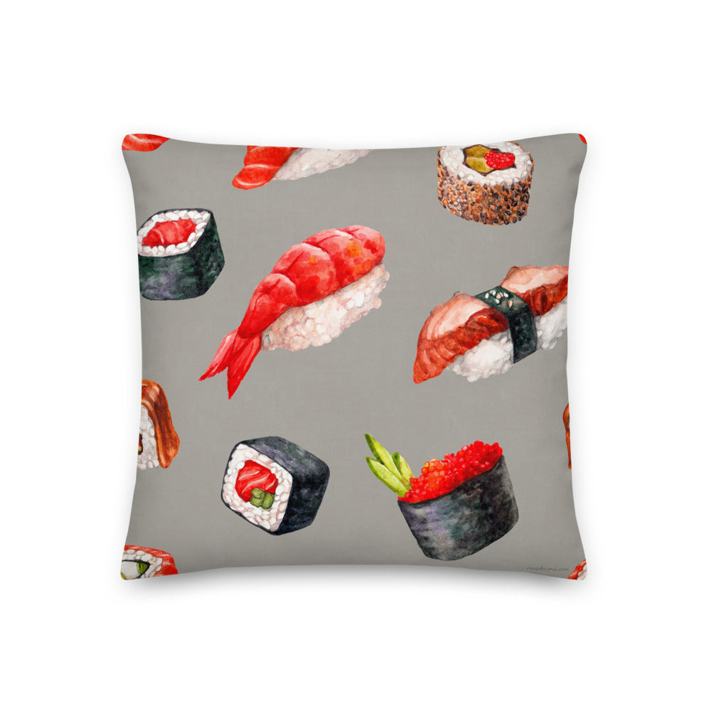 Premium Stuffed Pillow - Sushi Pieces