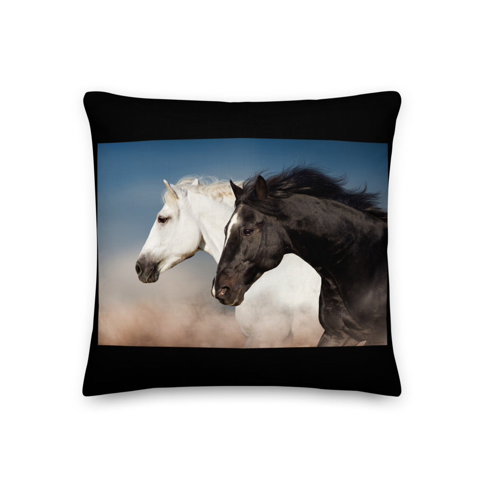 Premium Stuffed Pillow - Wild Horses