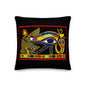 Premium Stuffed Pillow - Eye of Horus on Papyrus - Color Restoration