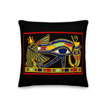 Load image into Gallery viewer, Premium Stuffed Pillow - Eye of Horus on Papyrus - Color Restoration
