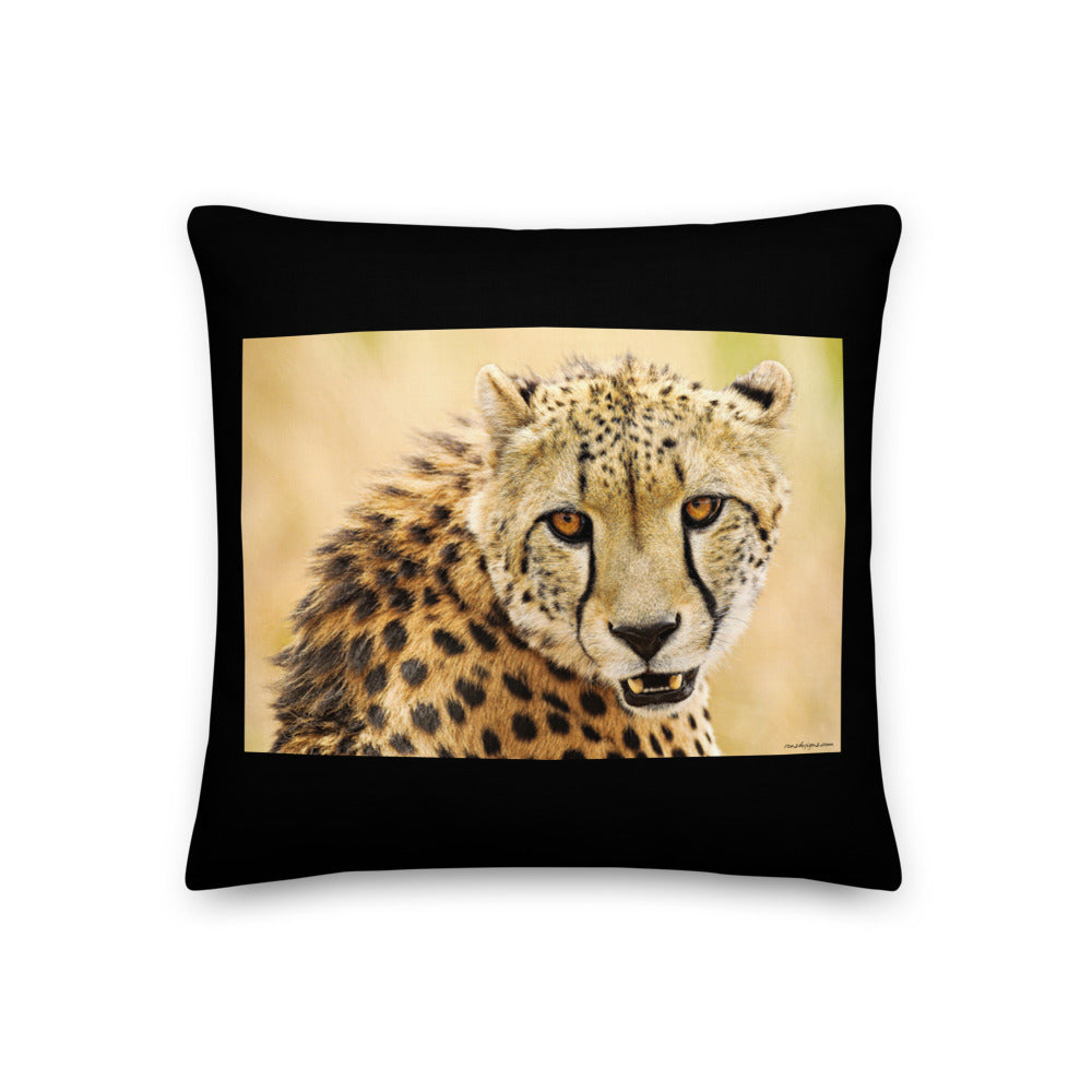Premium Stuffed Pillow - Cheetah Fangs