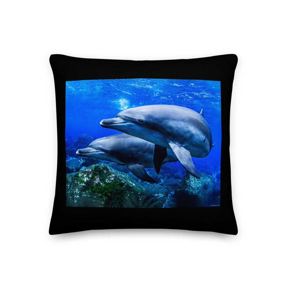 Premium Stuffed Pillow - Dolphin Formation