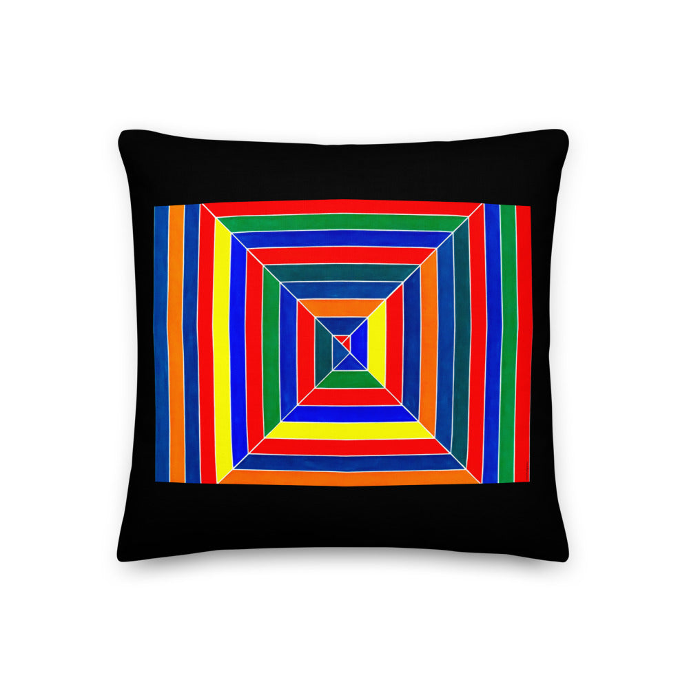 Premium Stuffed Pillow - Abstract Offset Color