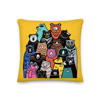 Premium Stuffed Pillow - A Band of Bears