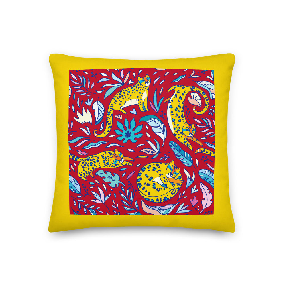 Premium Stuffed Pillow - Silly Tigers