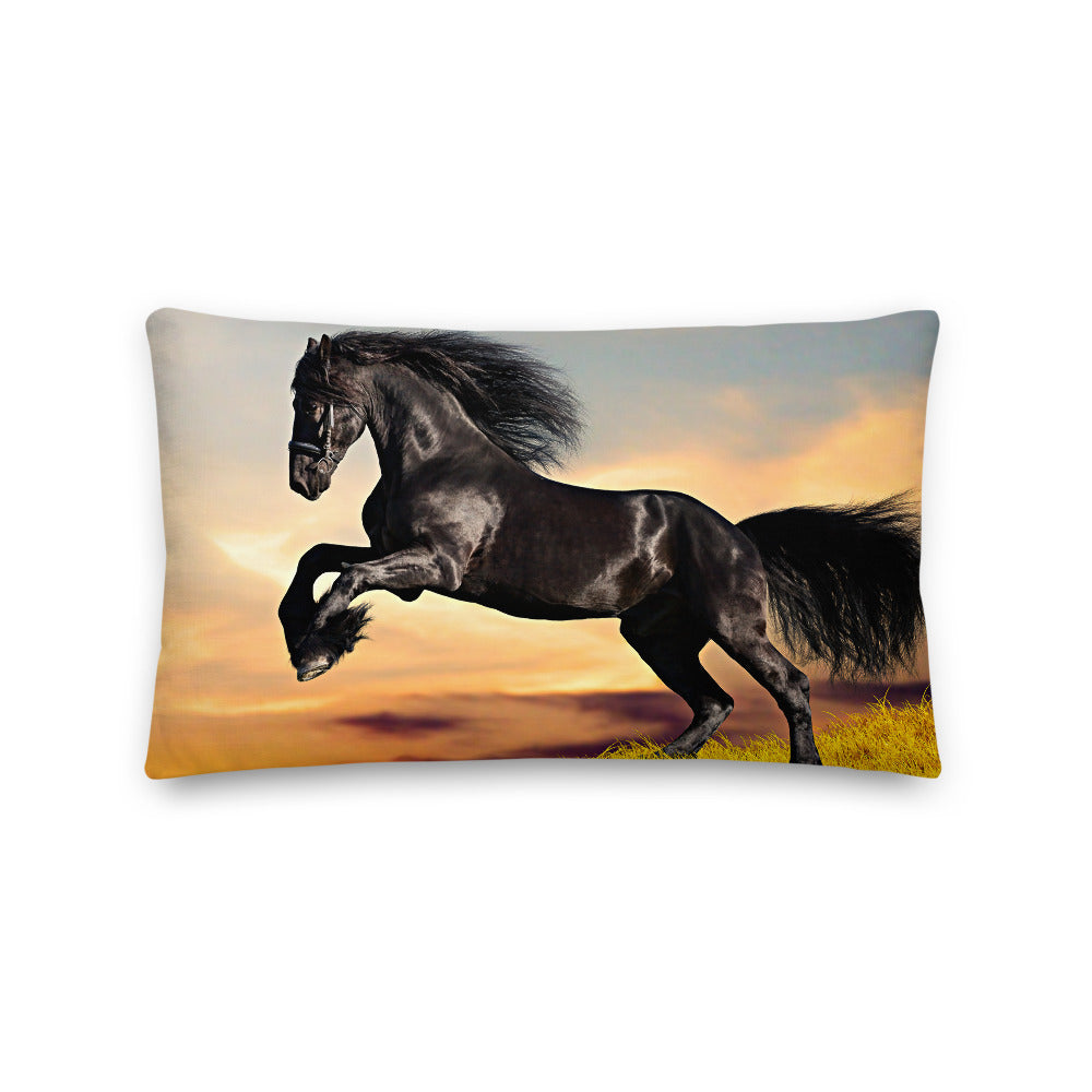 Premium Stuffed Pillow - Friesian Lift Off