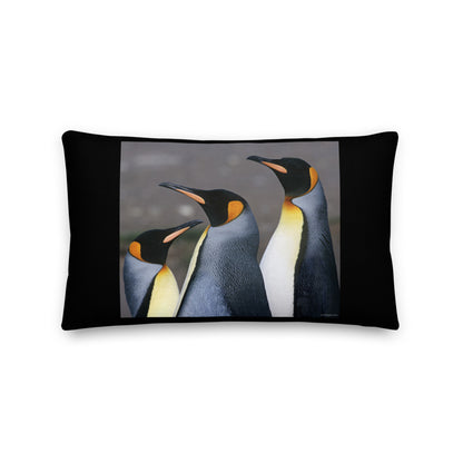 Premium Stuffed Pillow - Three Emperor Penguins