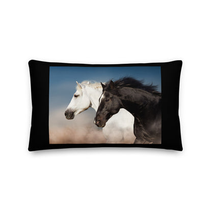 Premium Stuffed Pillow - Wild Horses