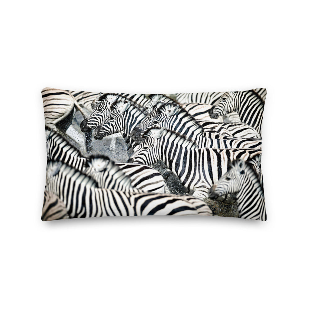 Premium Stuffed Pillow - Zebra Splash