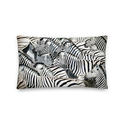 Premium Stuffed Pillow - Zebra Splash