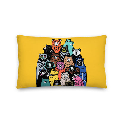 Premium Stuffed Pillow - A Band of Bears