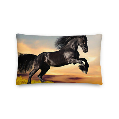 Premium Stuffed Pillow - Friesian Lift Off