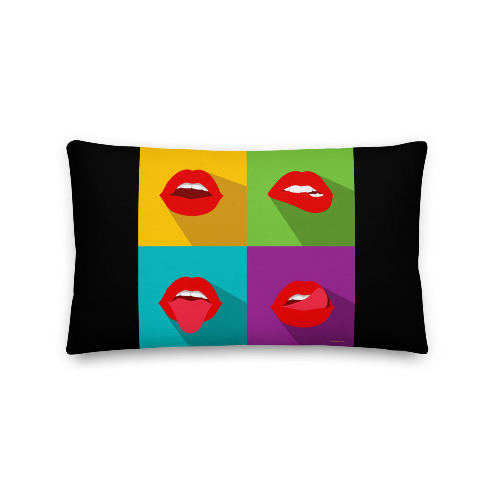Premium Stuffed Pillow - Pop Lips
