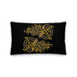 Premium Black Pillow - Viking Dragon Tangled in Celtic Knots