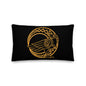 Premium Stuffed Pillow - Odin's Raven on a Crescent Moon