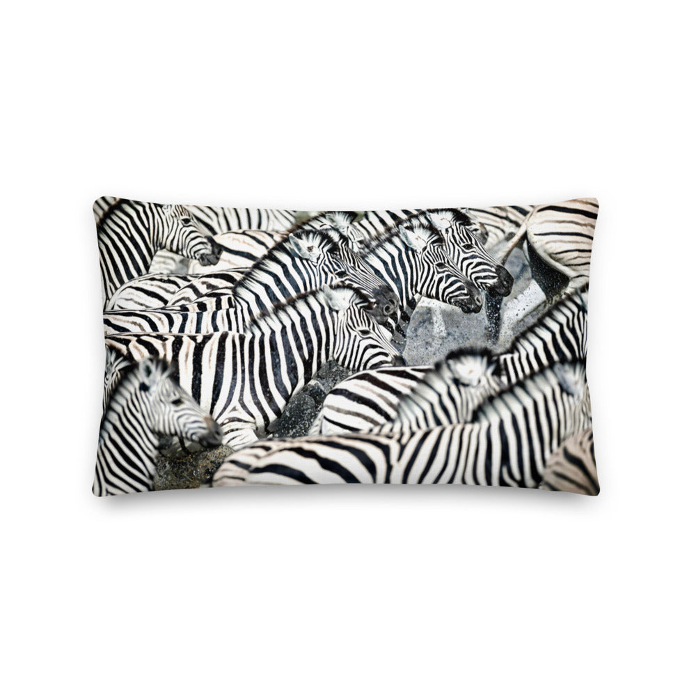 Premium Stuffed Pillow - Zebra Splash
