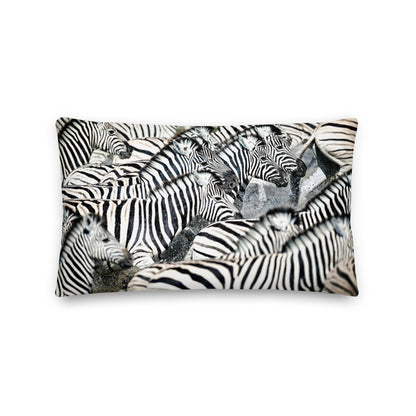 Premium Stuffed Pillow - Zebra Splash