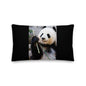 Premium Stuffed Pillow - Happy Bamboo Panda