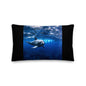 Premium Stuffed Pillow - Dolphin Diving