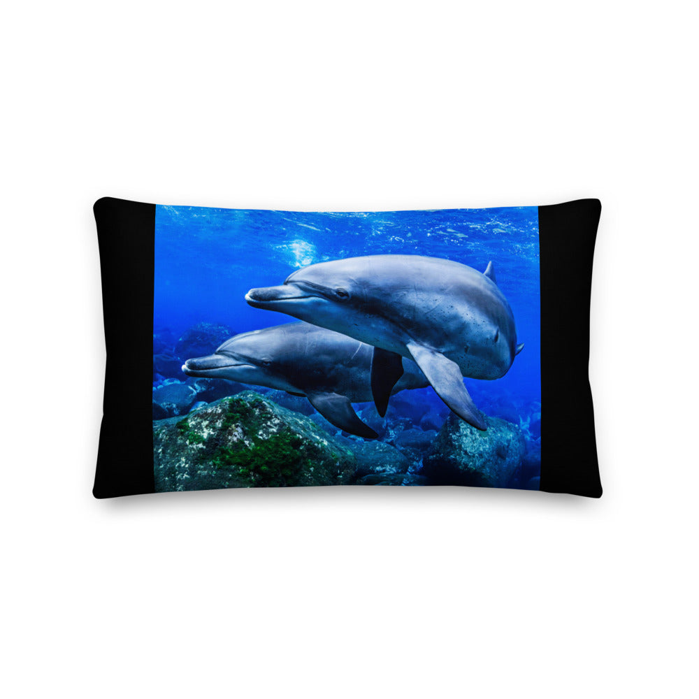 Premium Stuffed Pillow - Dolphin Formation