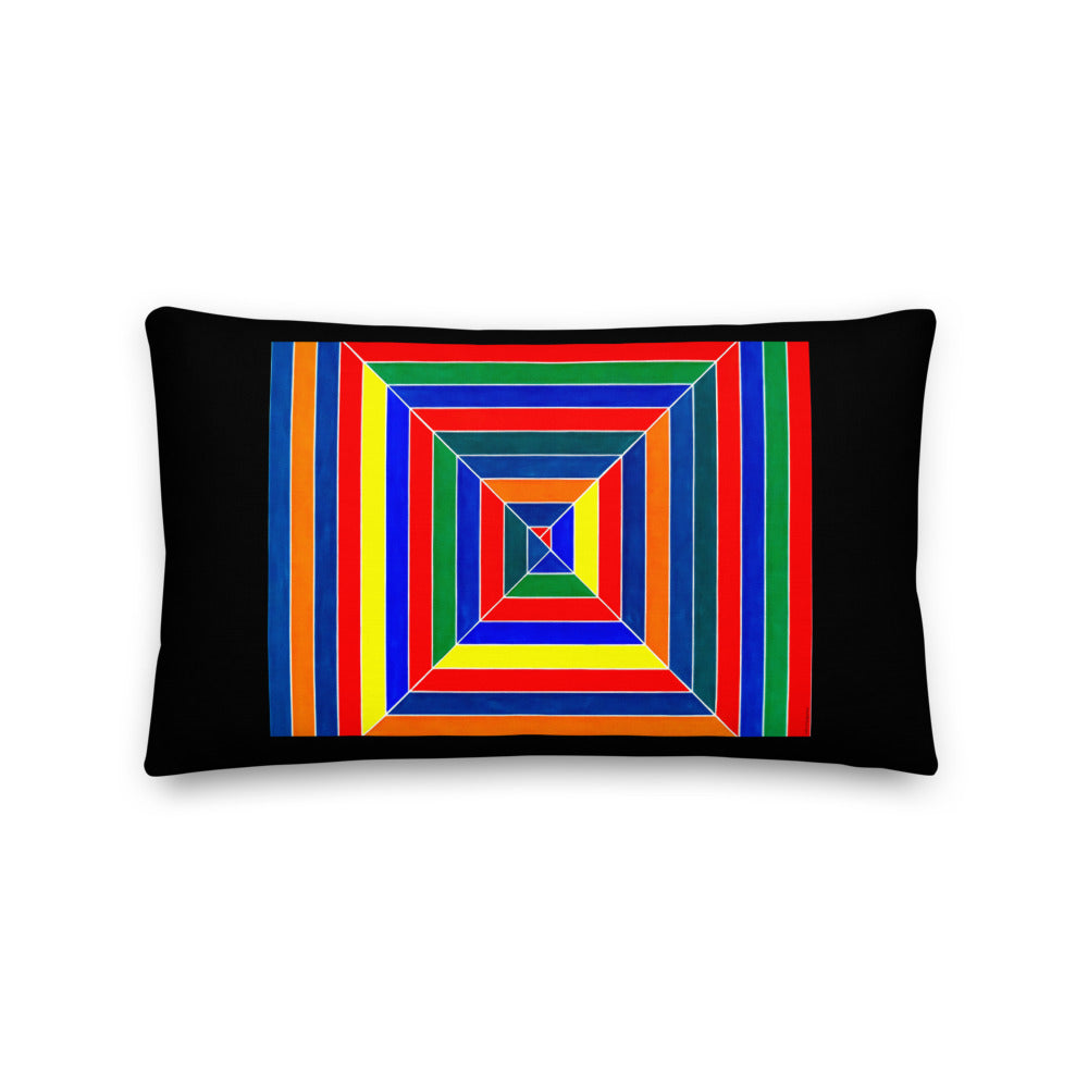 Premium Stuffed Pillow - Abstract Offset Color