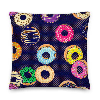Premium Stuffed Pillow - Raining Donuts