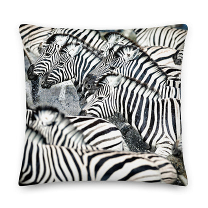Premium Stuffed Pillow - Zebra Splash
