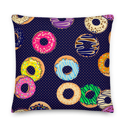 Premium Stuffed Pillow - Raining Donuts
