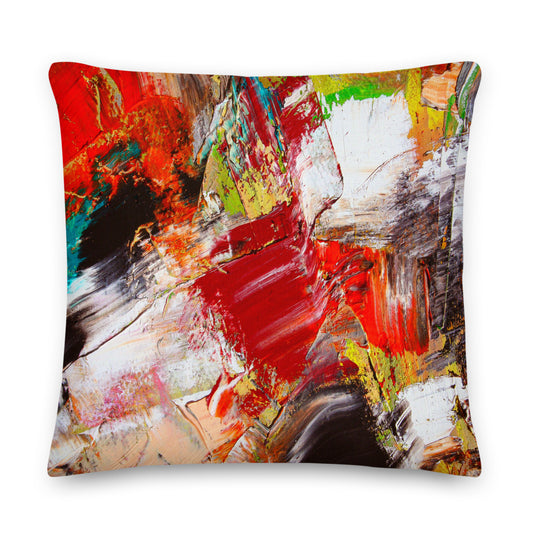 Premium Stuffed Pillow - Abstract Oil