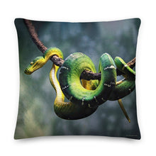 Load image into Gallery viewer, Premium Stuffed Pillow - Green Tree Python
